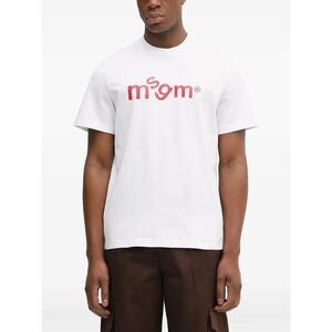 Msgm Men Handwritten Logo Print Cotton T-Shir
